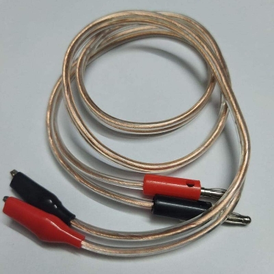 Picture of Transparent Electrical Multimeter Probe 1-Pair Alligator Testing Cord Lead Clip To 4mm Banana Plug Dual Tester Probe For Multimeter Cable Leads Probe Connectors Wire