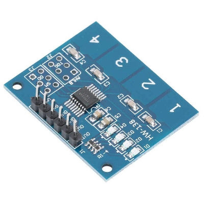 Picture of  Touch Switch Module TTP224 Capacitive 4 Channels Digital Sensor