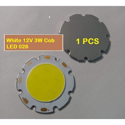 Picture of High Power White 3W 12V COB LED Chip 028 Module For Floodlight Spotlight Headlights Soldering With Short Cable