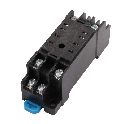 Picture of Industrial 2-M4X10 8 Pin Glass Relay Base Terminals Mount Omron Socket PYF08A