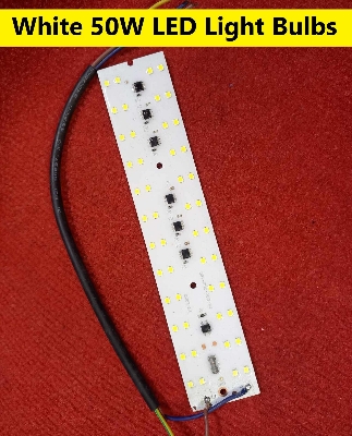 Picture of Cables With 50Watt LED Light Bulbs 50W DIRECT AC 220V WHITE Color 220V 198x34mm 48Pcs White SMD LED Light SMD Board 220V SMD LED Light Plate SMD LED Light