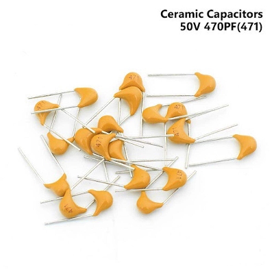 Picture of 10Pcs- 471 Multilayer Ceramic Capacitor 0.00047uF 471 0.47nF 50V Monolithic Ceramic Chip Capacitor 5.08mm MLCC Electrical Circuitry & Parts