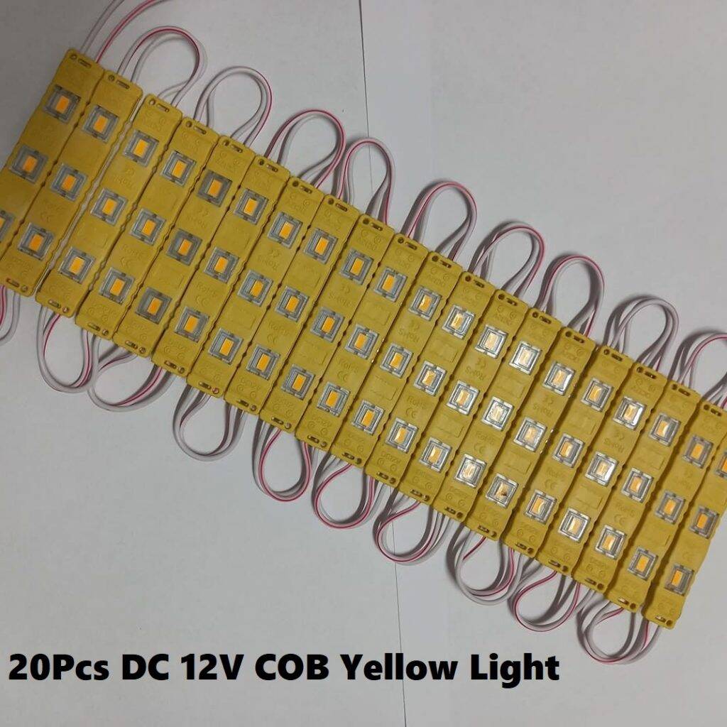 Picture of 20Pcs-DC 12V COB Yellow LED Light For Decoration Indoor Outdoor Office General Purpose Lighting DIY