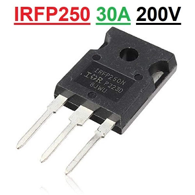 Picture of IRFP250 IRFP250N 30A 200V N-Channel Power MOSFET Transistor TO-247 IRFP 250 Electrical Circuitry & Parts