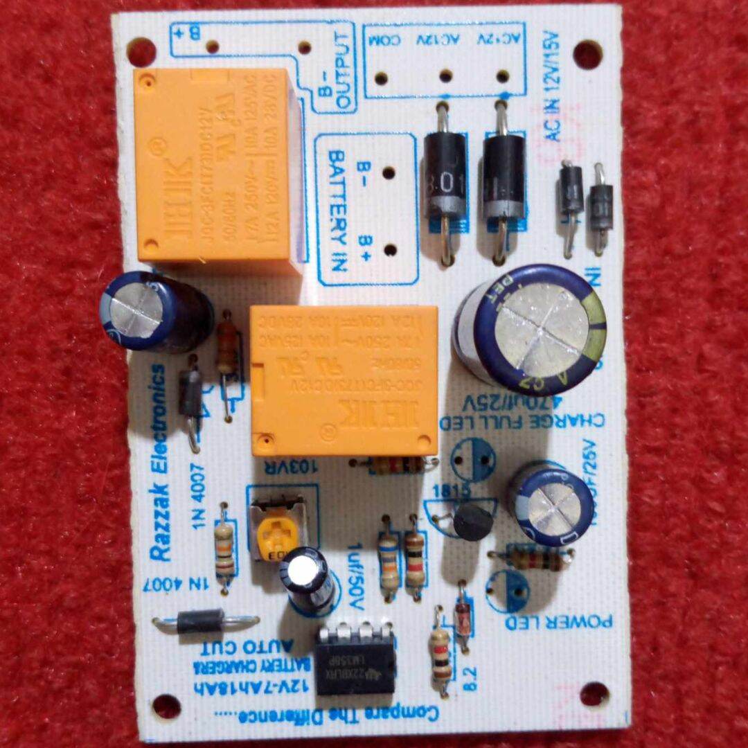Picture of INDIAN PCB DOUBLE Relay Auto Cut Circuit 12V Double Relay 12V Auto Cut Charging Circuit Install With Adjustable VR Pot