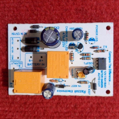 Picture of INDIAN PCB DOUBLE Relay Auto Cut Circuit 12V Double Relay 12V Auto Cut Charging Circuit Install With Adjustable VR Pot