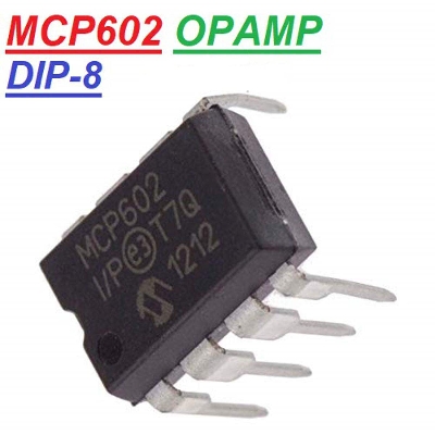 Picture of Microchip MCP602-I/P MCP602 Dual Operational Amplifier Op-Amp 2.8MHZ DIP-8 Electrical Circuitry & Parts