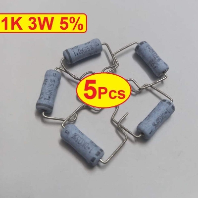 Picture of 5Pcs 3W 56 Ohm Resistor Metal Oxide Film Resistors Flameproof Power 3 Watt 56 Ohm Metal Oxide Resistors 5% Tolerance Passive Components