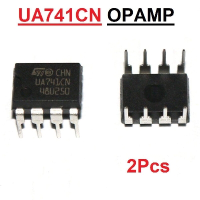 Picture of 2Pcs- UA741CP UA741CN UA741 741 Operational Amplifier IC OPAMP Low Power Dual Operational Amplifiers LM741 DIP 8 Pin Chip IC Electrical Circuitry & Parts