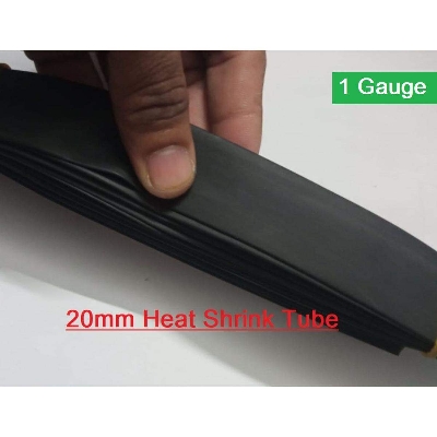 Picture of 1 Gauge 20mm Heat Shrink Tube 20mm Black Heat shrink 1 Gauge Tubing Shrinkable Wrap Wire Cable Sleeve Set Heat Shrink Φ 20mm Wire DIY Connector Repair