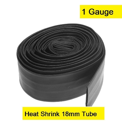 Picture of 1 Gauge 18mm Heat Shrink Tube 18mm Black Heat shrink 1 Gauge Tubing Shrinkable Wrap Wire Cable Sleeve Set Heat Shrink Φ18mm Wire DIY Connector Repair