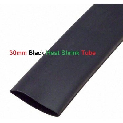Picture of Heat Shrink Tube 30mm Black Heat shrink 1 Gauge Tubing Shrinkable Wrap Wire Cable Sleeve Set