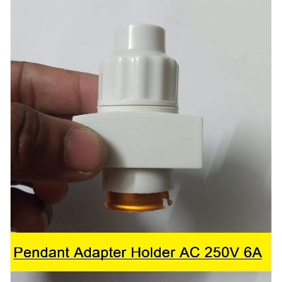 Picture of Multifunctional Pendant Adapter Holder AC 250V 6A Brass Contact Holder B-22 Pin Type 2 Pin Retro Light Bulb Adapter Pendant Multi Holder