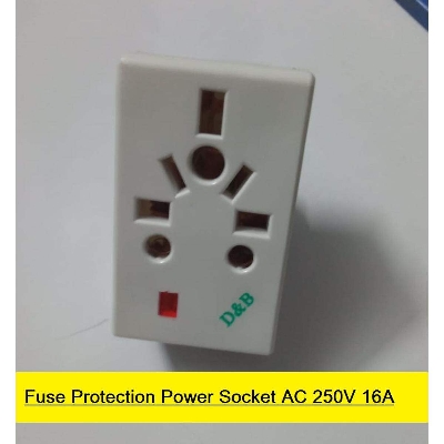 Picture of Power Socket AC 250V 16A 2 Pin Power Plug To 3 Way 5 Point Socket Converter With LED Indicator Electrical Multi Socket Plug Adapter Travel Adapter - multi plug