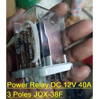 Picture of Power Relay DC 12V 40A 11 Pin 3 Poles DT JQX-38F High Power Relay DC12V Voltage Relay 40Amp Generator relay Intermediate Electromagnetic