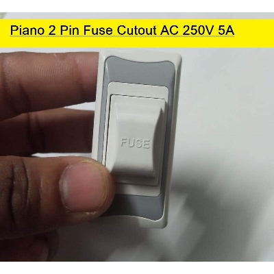 Picture of Piano 2 Pin Fuse Cutout AC 250V 5A 2-Pin Heavy Duty Brass Contact Fuse Cut Out Piano Switch Style For Electrical Devices AC Line Protection