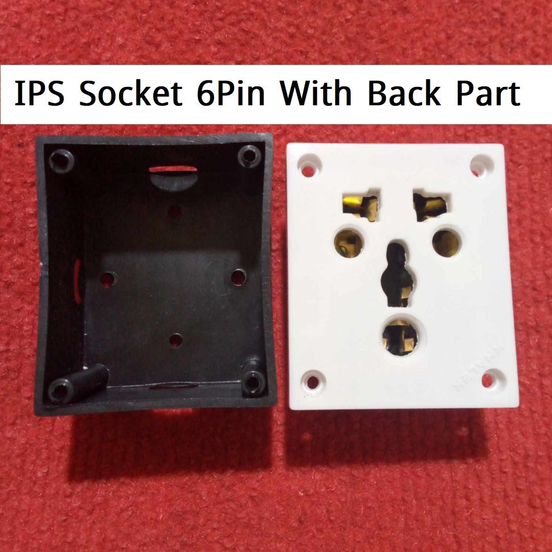 Picture of IPS UPS Stabilizer Computer Refrigerator Power Socket AC 250V 15A 6 Pole Combine Socket Universal Plug Socket 6 Pin Combine Switch Socket Electrical Wall Mount Gang Socket