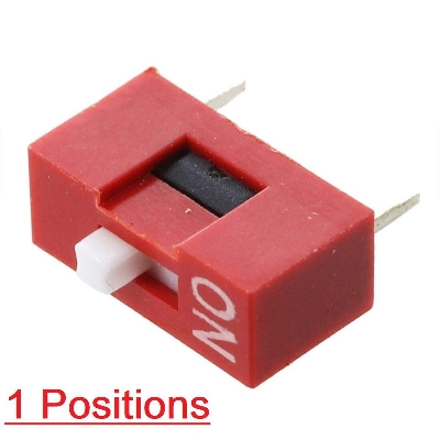 Picture of 3Pcs 1 Position DIP Switch 2.54mm Pitch Horizontal DIP Switch One Single Positions Piano Type Dial DIP Slide Switch For Electronics Circuit PCB
