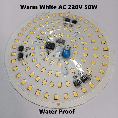 Picture of Ultra Bright Warm White Input Ac 220V 50W Integrated Ic Driver Smd Led Water Proof 50Watt Round Led Board 112Mm White Color Led Smd  Board - Rgb Led Strip Light - Rgb Light