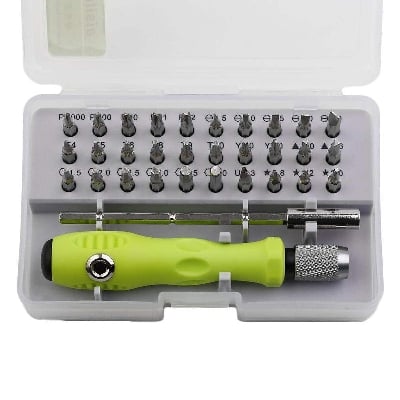 Picture of 32 In 1 Precision Screwdriver Set Repair Tool Kit  32 In 1 Screwdriver Bits Multipurpose Instrument Stainless Steel 7389 Screw Driver For Mobile Phone Laptop Computer Repairing
