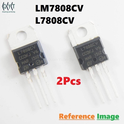 Picture of 2Pcs- Chinese LM7808 L7808CV L7808 7808 8V 1.5A Voltage Regulator IC 3 Pin TO-220 Package Fixed 8V Positive Voltage Regulator IC Chip Electrical Circuitry & Parts
