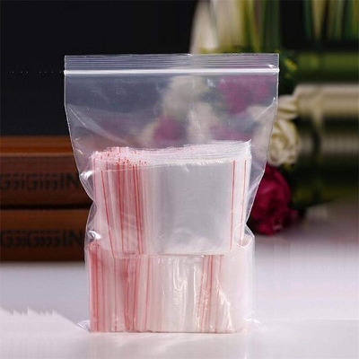 Picture of Zipper Lock Bag 100Pcs Size 2x3" Inch 75x50mm Zip Lock Plastic Transparent Packet Zipper Poly Clear Plastic Bags Re-Useable Re-Sealable Packaging Bags For Cloth Food Gifts Jewelry Display Bag