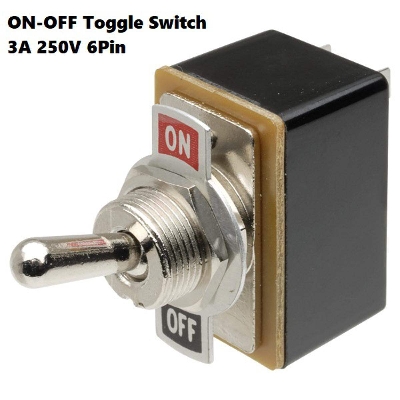 Picture of Self-Lock Metal Toggle Switch 14mm Long Head AC 250V 3A 6 Pin 2 Positions SPST ON-OFF Miniature Toggle Latching Switch Self Locking Switch With 14mm Handle For Car Bus Truck CNG