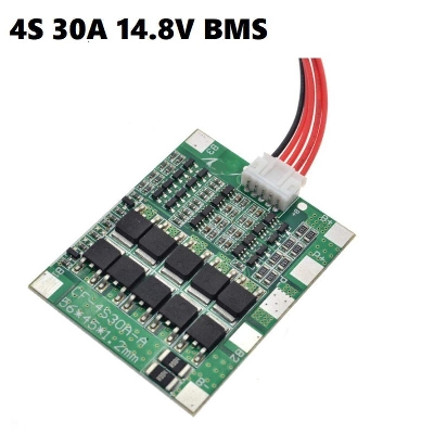 Picture of 4S 30A BMS With Cable BMS Battery Protection Board 4S 30A 14.8V 18650 AA AAA Lipo Li-ion Lithium Battery BMS Charger Protection Module Board Circuit