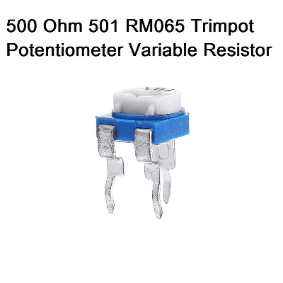 Picture of RM065 RM-065 VR 500 Ohm 501 Trimmer Trim Pot 500 Ohm 501 Trimpot Potentiometer Variable Resistor Top Adjustment Single Turn 6mm V/R Breadboard Friendly - 5Pcs