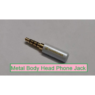 Picture of 4 Pole Metal Body Headphone Jack Plug Male 3.5mm 4 Pin Stereo Audio Headphone Jack Connector Earphone Plug For Mobile Phone Computer Laptop Desktop PC MP3 Video