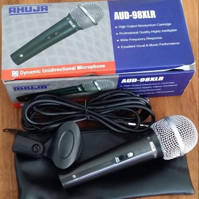 Picture of 98XLR AUD-98XLR Professional Dynamic Unidirectional Microphone 3 Pin Wired Unidirectional Dynamic Corded Microphone High Output Neodymium Cartridge Excellent Intelligibility Electrical Circuitry & Parts