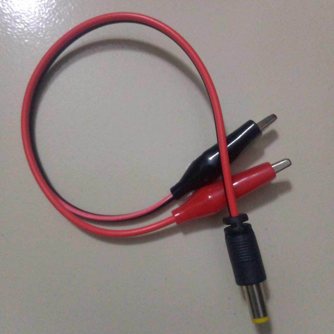 Picture of Male Jack To Dual 29mm Alligator Clip With Cable 2 Pin Connector 2.1mm Male DC Power Jack Socket 5V 12V 24V 5.5×2.1mm Male