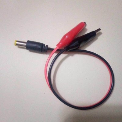 Picture of Male Jack To Dual 29mm Alligator Clip With Cable 2 Pin Connector 2.1mm Male DC Power Jack Socket 5V 12V 24V 5.5×2.1mm Male