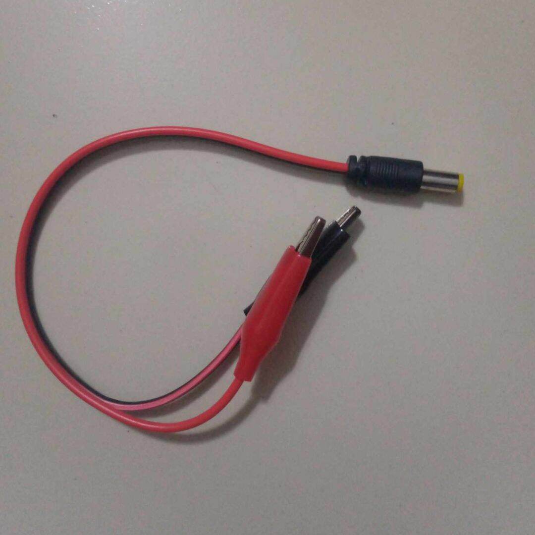 Picture of Male Jack To Dual 29mm Alligator Clip With Cable 2 Pin Connector 2.1mm Male DC Power Jack Socket 5V 12V 24V 5.5×2.1mm Male