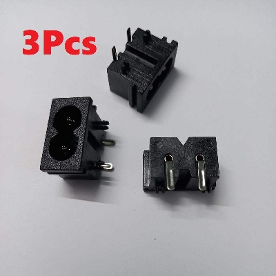 Picture of 3Pcs CY-170 250V 2.5A Audio Socket Connector 2 Pin Right Angle Hole To Hole Distance 9mm Replacement For Printer DC Charger Power Supply Adapter Trimmer Socket Power Plug