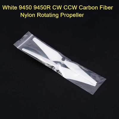 Picture of 1-Pair WHITE Color 9450 9450R 9.4×5″ Inch C-W C-C-W Carbon Fiber Nylon Rotating Prop-eller Bla-des Wi-ng Fan Self Locking Electrical Circuitry & Parts