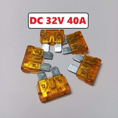 Picture of 5Pcs- Fast Blow Type DC 32V 40A ATO ATS ATC Blade Fuses Size 19x19x5mm Fast Acting Fuse 40 Amp Car Boat Truck Automotive Spare Electrical Circuitry & Parts