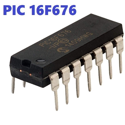 Picture of Pic16F676 Pic-16F676 Pic 16F676 Microcontrollers Ic 8-Bit 20Mhz 1.75Kb Flash Microchip Mcu Dip-14 14 Pin Dual In Line Package Chip Electrical Circuitry & Parts - Power Bank Circuit