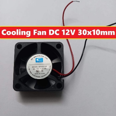 Picture of Cooling Fan DC 12V 30x10mm Fan With Cable 30mm Fan 12V Fan 3010 Mini Fans