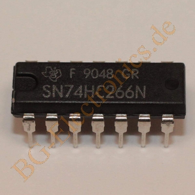 Picture of A Class 74266 SN74HC266N 74HC266 74LS266 DIP 14 Pin IC Electrical Circuitry & Parts