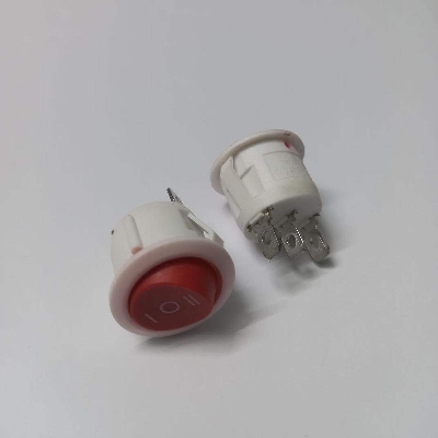 Picture of 2Pcs KCD1-5-103 Round Boat Rocker Switch 6A 250V AC 3 Pins 3 Position On Off On AC SPDT Car Boat Rocker Switch 20mm Diameter Snap 3 Way Rocker Switch Panel Mount For Auto Car Boat IPS UPS