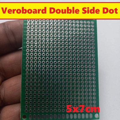 Picture of Veroboard Double Side Dot 5x7cm Glass Fiber Stripboard PCB Printed Circuit Board Project Board For Prototyping Weld Soldering Arduino DIY