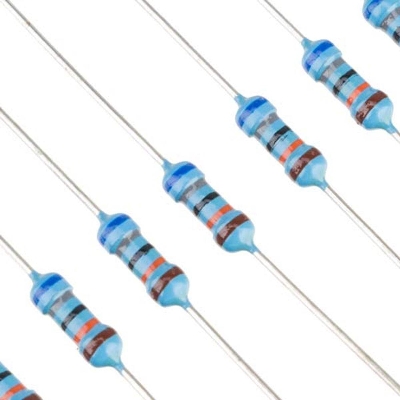 Picture of 50Pcs Tolerance 1% 680K Ohm Resistor 680K Ohm Carbon Film Resistor 680K Ohm 1/4W Resistance 0.25 Watt Fixed Resistors Passive Components Parts