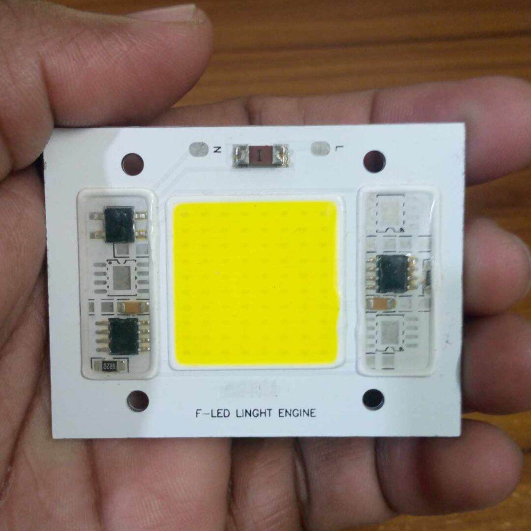 Picture of WHITE Color 50W Supper Bright White 50W Direct AC 220V 60x45mm COB LED Chip 50 Watt White Color Light Directly Connect AC 220V Without Need Any Drivers For DIY Flood Light