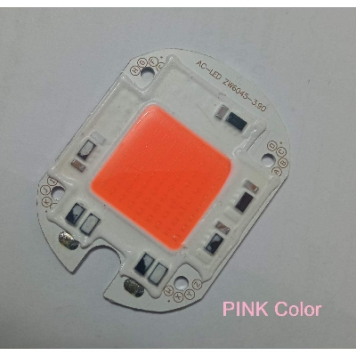Picture of Pink Color Zw6045 50W Supper Bright Pink 50W Direct Ac 220V 60X45Mm Cob Led Chip 50 Watt Pink Color Light Directly Connect Ac 220V Without Need Any Drivers For Diy Flood Light - Rgb Light - multicolor