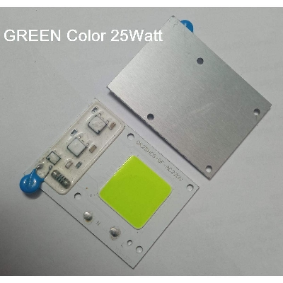Picture of GREEN Color OK25WCG-GF 25W Supper Bright Green 25W Direct AC 220V 60x45mm COB LED Chip 25 Watt Green Color Light Directly Connect AC 220V Without Need Any Drivers For DIY Flood Light - multicolor
