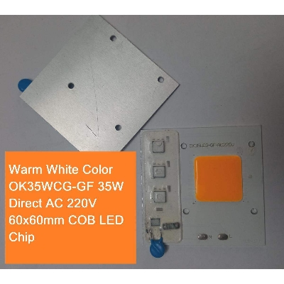 Picture of WARM White Color OK35WCG-GF 35W Supper Bright Warm White 35W Direct AC 220V 60x60mm COB LED Chip 35 Watt Warm White Color Light Directly Connect AC 220V Without Need Any Drivers For DIY Flood Light - multicolor