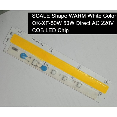 Picture of SCALE Shape WARM White Color OK-XF-50W 50W Supper Bright Warm White 50W Direct AC 220V 177x38mm COB LED Chip 50Watt Warm White Color Light Directly Connect AC 220V For DIY Flood Light - multicolor