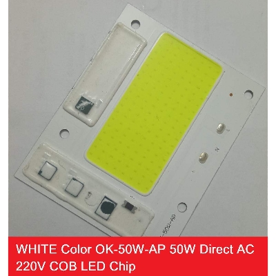 Picture of WHITE Color OK-50W-AP 50W Supper Bright White 50W Direct AC 220V 73x90mm COB LED Chip 50Watt White Color Light Directly Connect AC 220V Without Need Any Drivers For DIY Flood Light - multicolor
