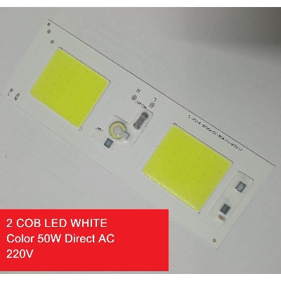 Picture of 2 COB LED WHITE Color JTJQJG-161×56-20-72C1B-3VCOB-8 Supper Bright White 50W Direct AC 220V 160x56mm COB LED Chip 50Watt White Color Light Directly Connect AC 220V Without Need Any Drivers For DIY Flood Light - multicolor